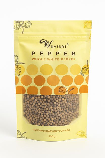 Wnature Organic Whole White Pepper