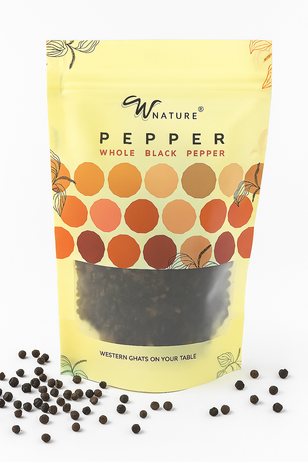 Wnature Organic Whole Black Pepper