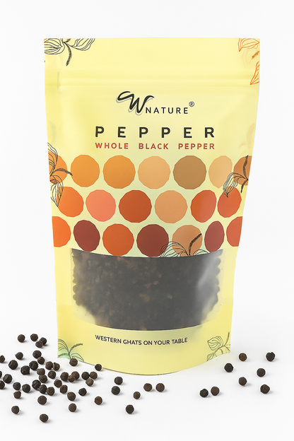 Wnature Organic Whole Black Pepper
