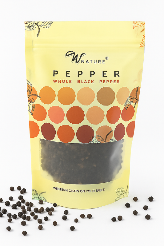 Wnature Organic Whole Black Pepper