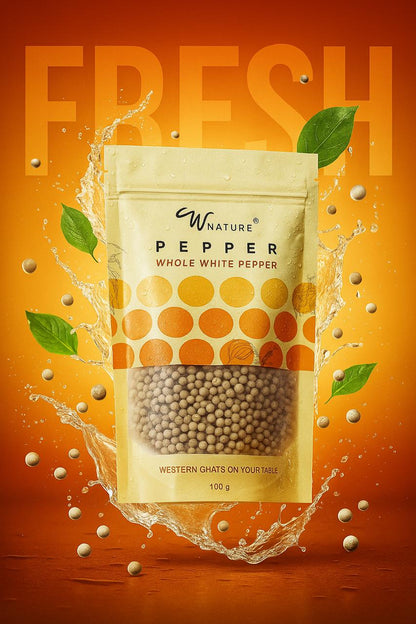 Wnature Organic Whole White Pepper