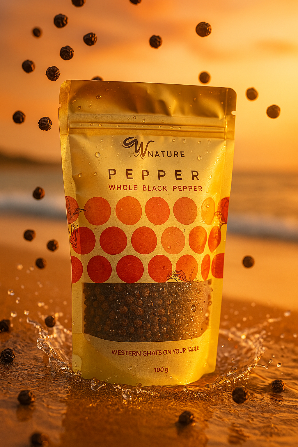 Wnature Organic Whole Black Pepper