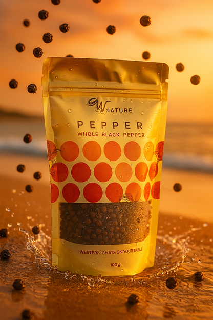 Wnature Organic Whole Black Pepper